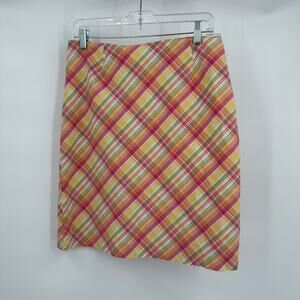 Tailor B Moss Womens Mini Skirt Size‎ 6 Plaid Pastel Preppy Academia Cottagecore